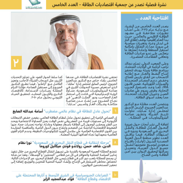 نشرة اقتصاديات الطاقة – فبراير 2025