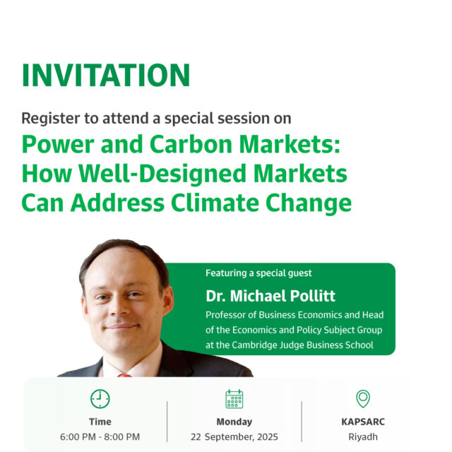 Invitation: Power and Carbon Markets – How Well-Designed Markets Can Address Climate Change